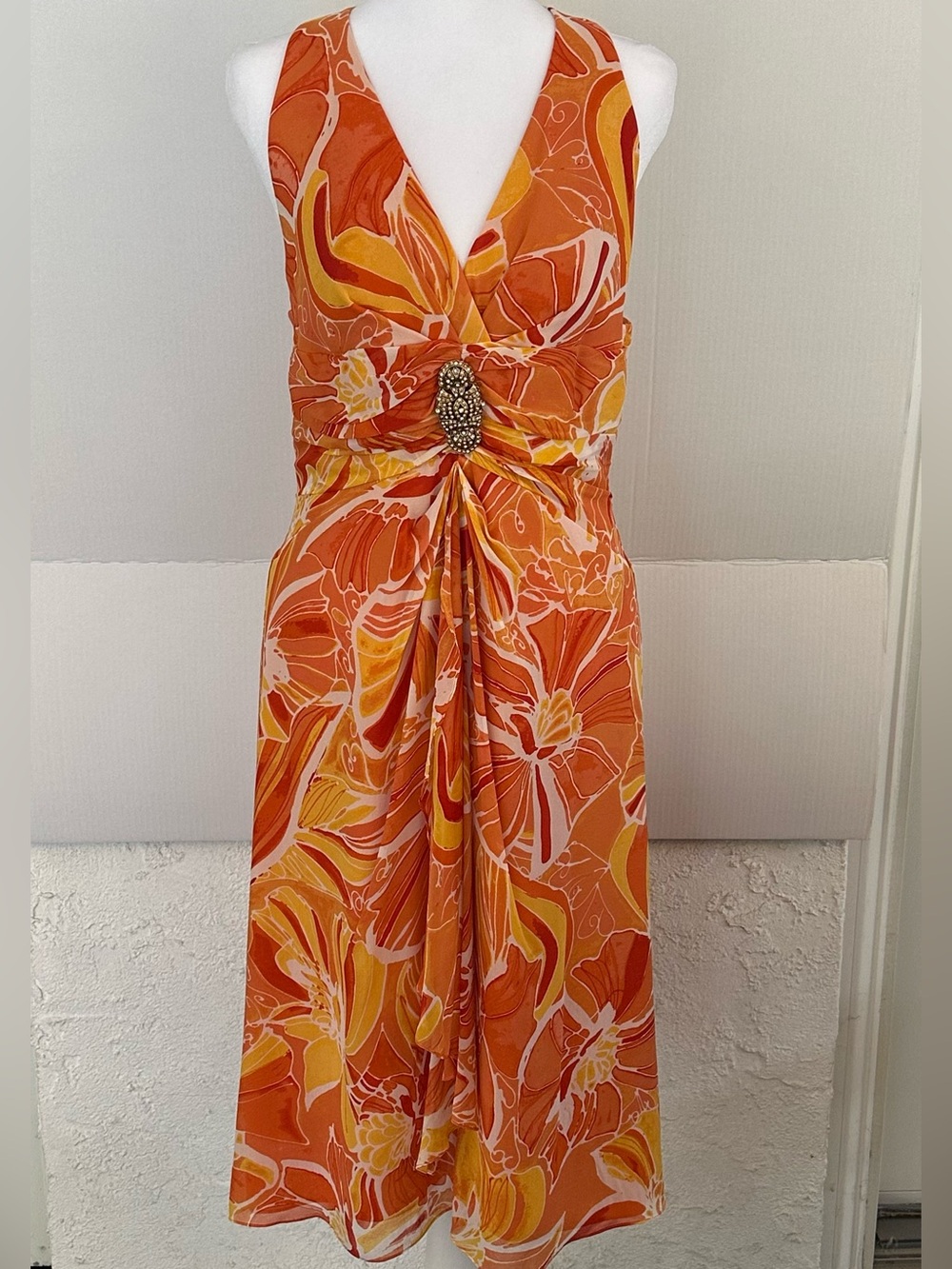 Kay Unger Formal Silk Cocktail Dress